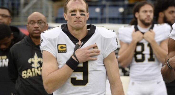 Drew Brees descalifica protestas contra el racismo durante himno