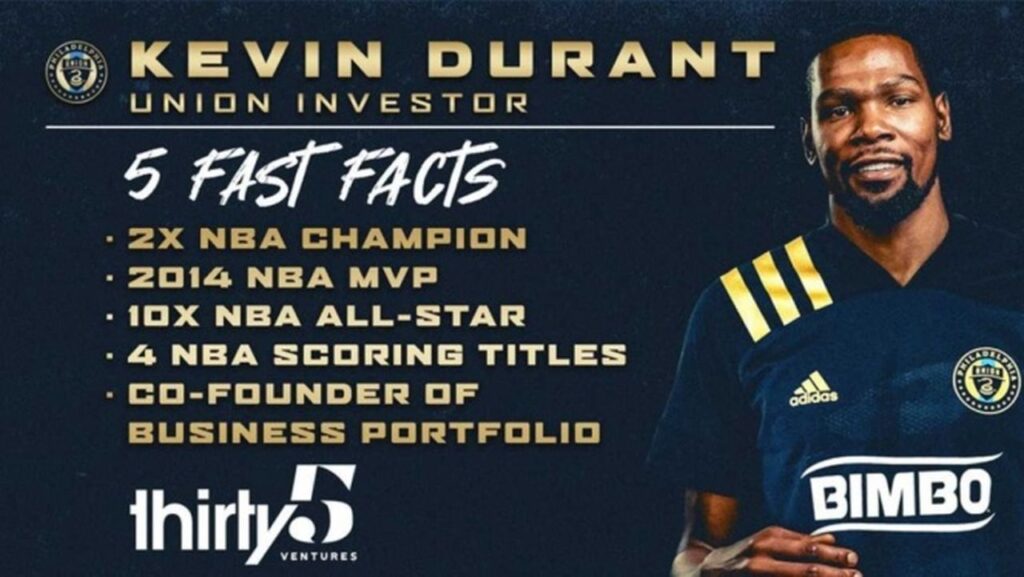 Kevin Durant compra 5% de un equipo de la MLS