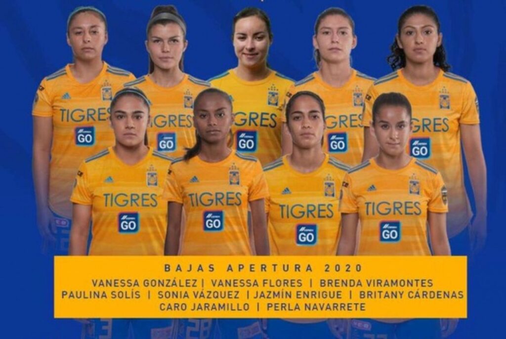 Tigres femenil anuncia nueve bajas