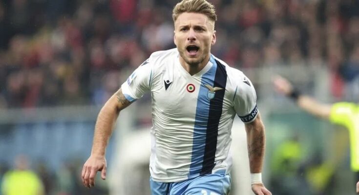 Ciro Immobile de la Lazio, superó al polaco Lewandowski en la pelea por la bota de oro