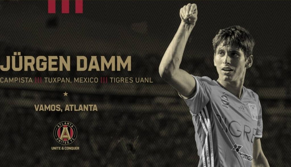 Jürgen Damm jugará con el Atlanta de la MLS