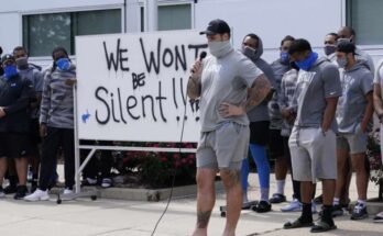 Leones de Detroit piden justicia por Jacob Blake