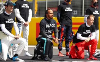 Pilotos de Fórmula 1 protestan contra el racismo antes del GP de Gran Bretaña