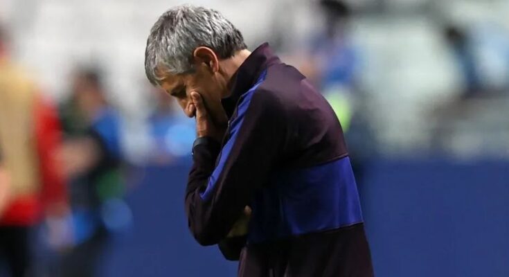 Quique Setién con un pie fuera del Barcelona, tras la humillación en Lisboa