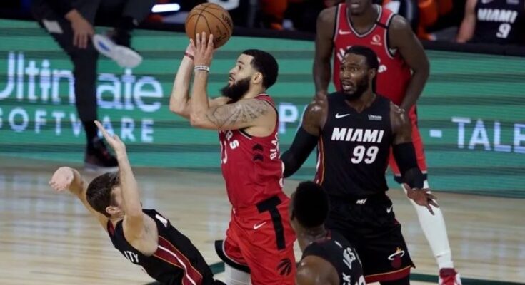 Raptors se imponen 107-103 al Heat con magnífica actuación de Fred VanVleet