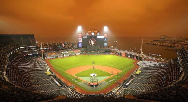 Así se vio el cielo en el juego Gigantes-Marineros