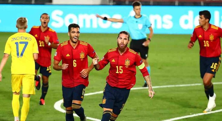 España golea y lidera su grupo en la Liga de Naciones