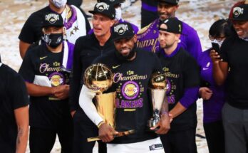 Lakers alcanza el título de campeón NBA, gana a Miami, 106-93