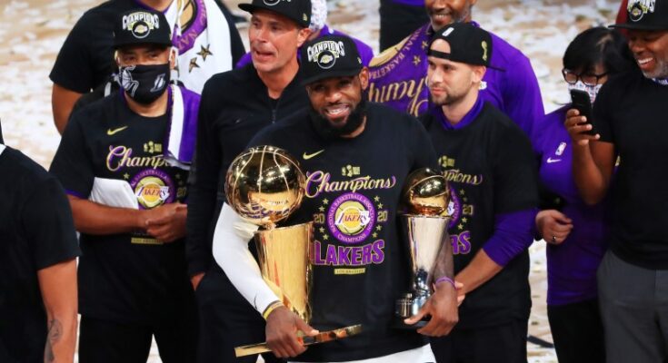 Lakers alcanza el título de campeón NBA, gana a Miami, 106-93